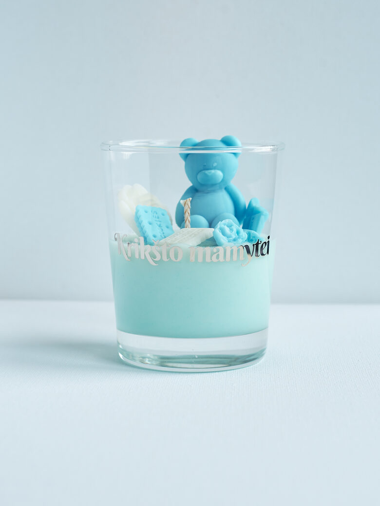 Dovana krikšto mamytei | Rankų darbo žvakė su pasirinktu aromatu